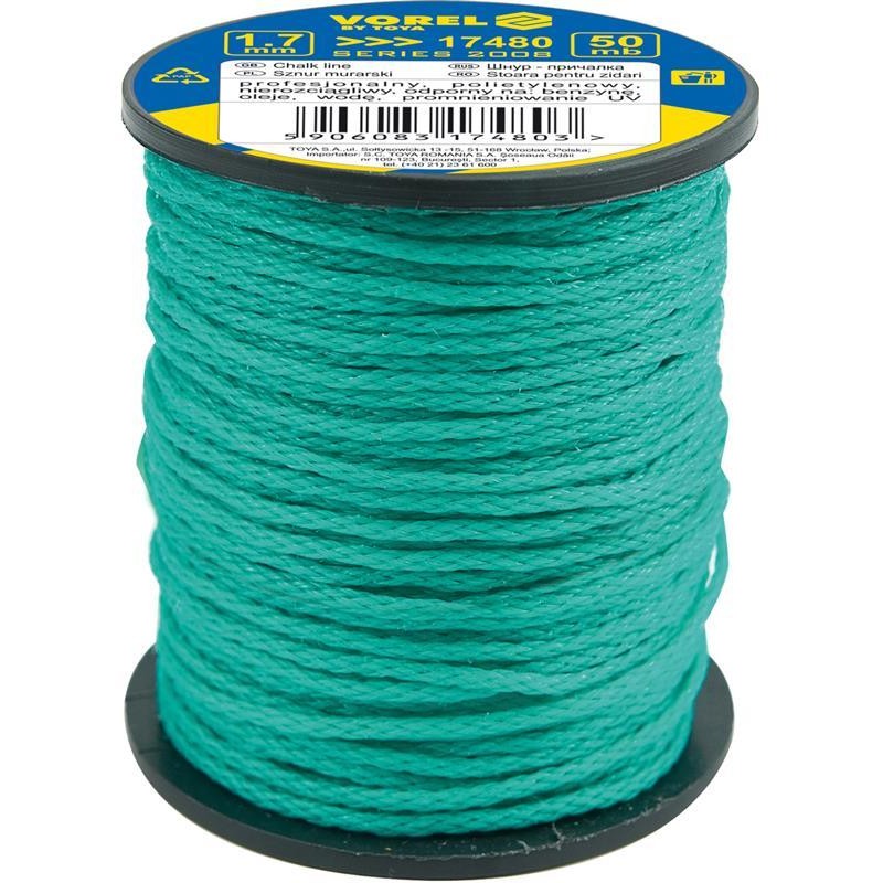 Sznur murarski Vorel 17480 50m 1,7mm PE UV olej benzyna
