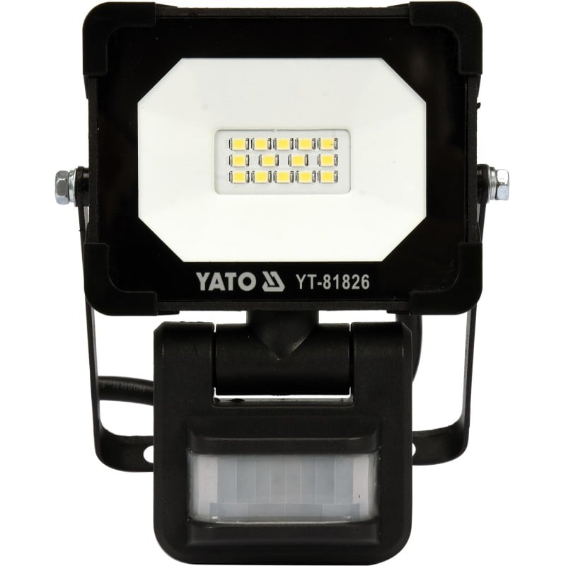 Reflektor LED YATO YT-81826 10W 900lm IP54 czujnik ruchu 10m 6500K