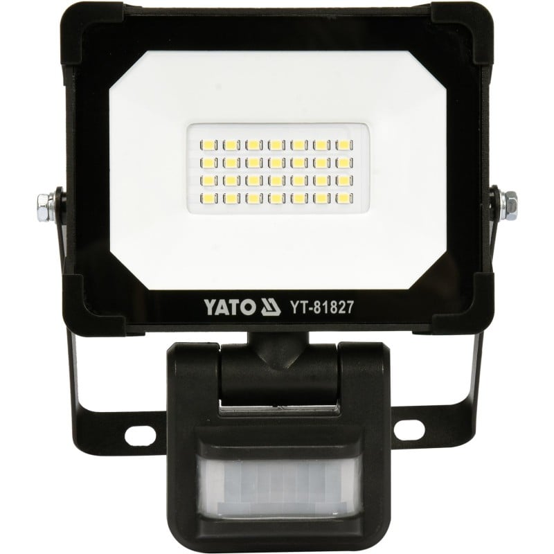 Reflektor LED YATO YT-81827 20W 1800lm IP54 czujnik ruchu 10m 6500K