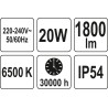 Reflektor LED YATO YT-81827 20W 1800lm IP54 czujnik ruchu 10m 6500K