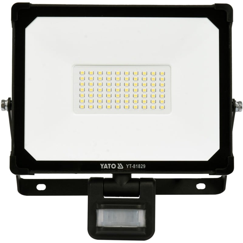 Reflektor LED YATO YT-81829 50W 5000lm IP54 czujnik ruchu 10m 6500K