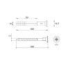 Kołek szybki montaż 10x180mm Wkręt-Met SM-10180 PZ3 50 szt.