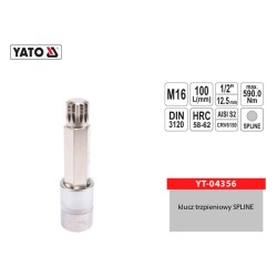 Klucz trzpieniowy YATO YT-04356 SPLINE 1/2'' M16 L-100mm