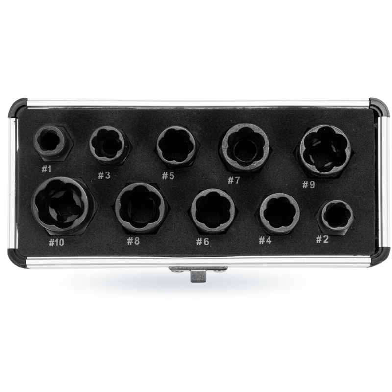 Zestaw wykrętaków Yato YT-06031 3/8 9-19mm 40Cr nasadki do śrub 10szt