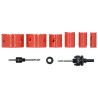 Zestaw bimetalowych otwornic YATO YT-3380 22-73mm 4-6TPI 40mm 8el. walizka