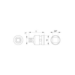 Redukcja udarowa 3/4’’ F x 1’’ M YATO YT-1168