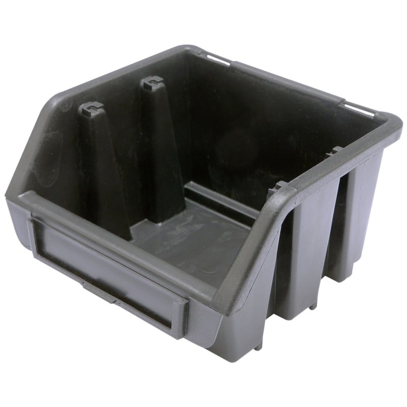 Czarny pojemnik magazynowy VOREL 78833 M 170x240x126mm