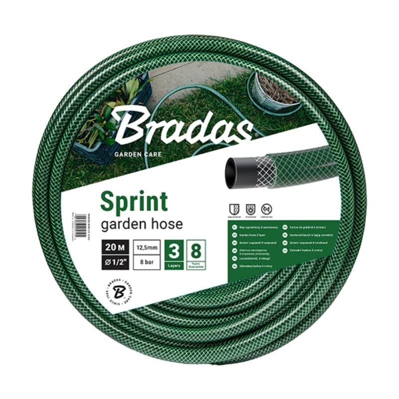 Wąż ogrodowy Bradas WFS3/420 SPRINT PVC 3/4’’ 20m 3warstwy 8bar zielony