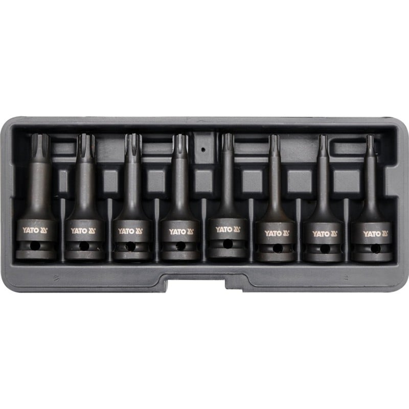 Zestaw kluczy udarowych trzepniowych ribe Yato YT-1068 CrMo 1/2'' 8 sztuk