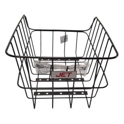 Koszyk rowerowy tylny JET A856 przykręcany 45x31x22cm siatka metal czarny