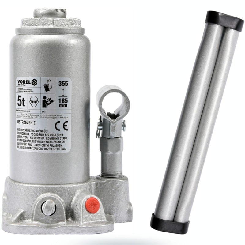 Słupkowy podnośnik hydrauliczny VOREL 80032 5T 96x112 mm