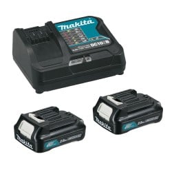 Nożyce akumulatorowe 2w1 do trawy i żywopłotu Makita UM600DWAEX2P 12V CXT 2x2Ah różowe