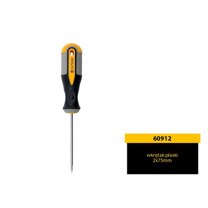 Wkrętak płaski Vorel 60912 2mm 75mm CrV magnetyczny