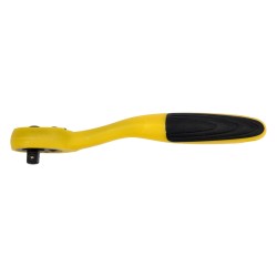 Powlekana wygięta grzechotka VOREL 53576 3/8" 200 mm żółta