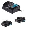 Akumulatorowa podkaszarka do trawy Makita UR100DSAP2 CXT XPT 260mm 12V 2x2Ah XPT różowa