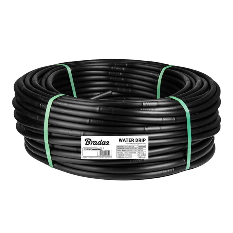 Wąż kroplujący Bradas WATER DRIP PE 100m 16x1,2mm 33cm 2.5l/h