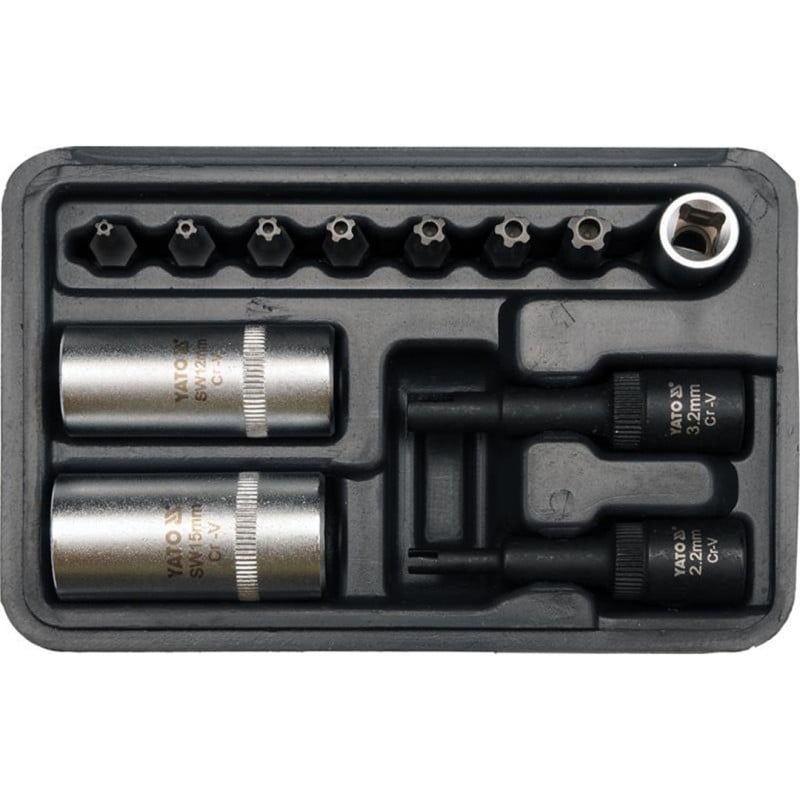 Klucze do klimatyzacji YATO YT-06271 12-częściowy zestaw do serwisu A/C