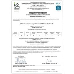 Wkładka z gałką GERDA PSX+ 55G/70mm ATEST 6.D TedeeReady nikiel satynowy 5kluczy