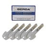 Wkładka z gałką GERDA PSX+ 65G/55mm ATEST 6.D TedeeReady nikiel satynowy 5kluczy