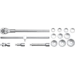 Zestaw kluczy nasadowych YATO YT-1334 3/4" 30-60 mm CrV AS-DRIVE 15 elementów