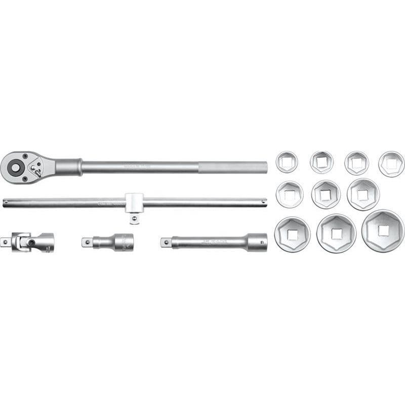 Zestaw kluczy nasadowych YATO YT-1334 3/4" 30-60 mm CrV AS-DRIVE 15 elementów