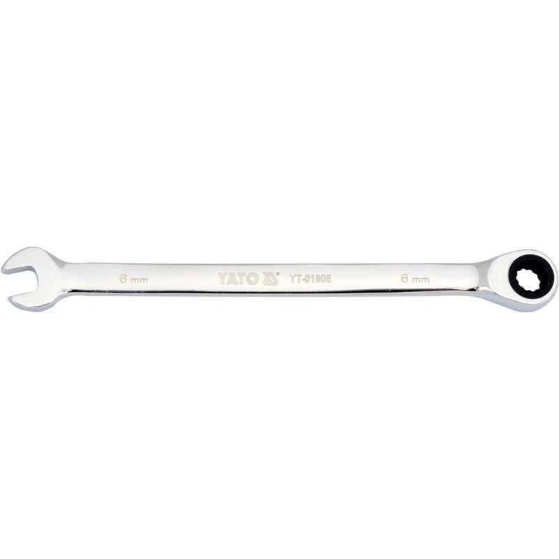 Klucz płasko-oczkowy Yato YT-01906 z grzechotką 6 mm 72 zęby CrV
