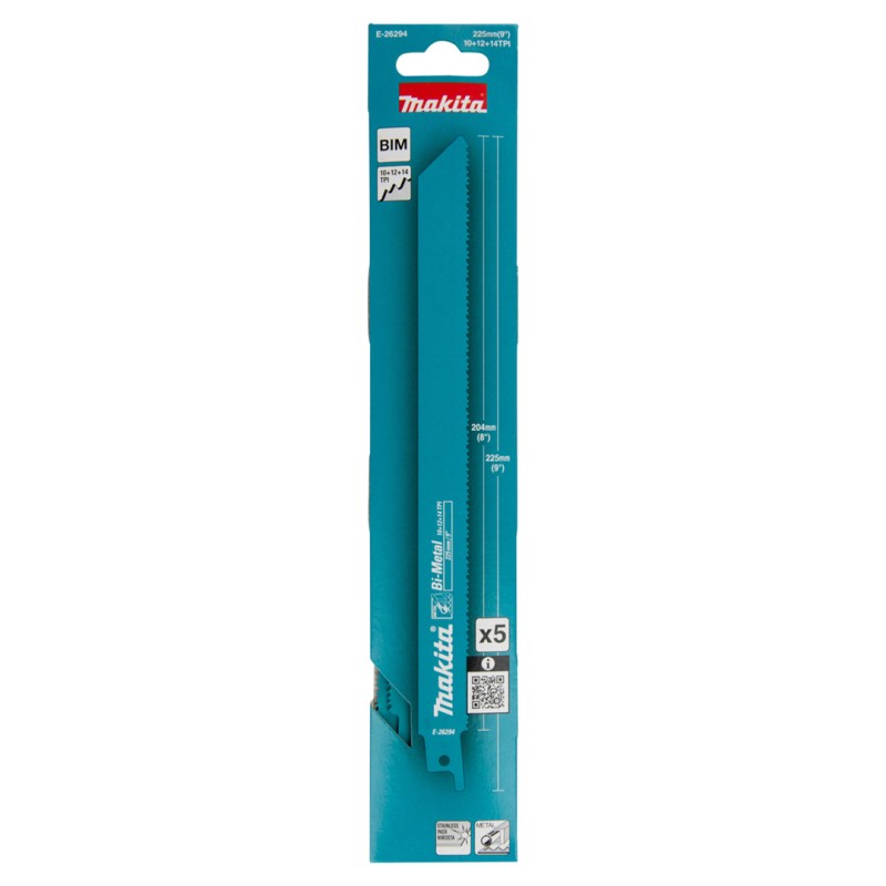 Komplet brzeszczotów do piły szablastej Makita E-26294 do metalu, 5 sztuk