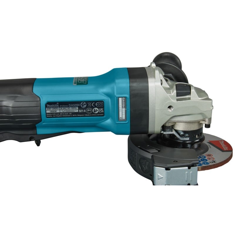 Szlifierka kątowa Makita GA5094 1900W 125mm AFT SJS II, podwójna izolacja