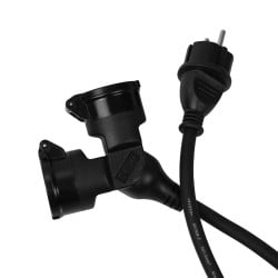 Przedłużacz warsztatowy podwójny HAND PRO W-00527 30m 2gniazda 3x1,5mm gumowy
