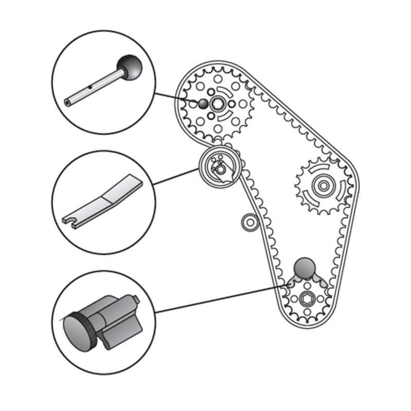 Zestaw blokad do kół rozrządu YATO YT-0632 VW 1,9TDI 3szt.