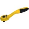 Grzechotka wygięta VOREL 53575 CrV 1/4’’ 155mm powlekana PP 72zęby żółta
