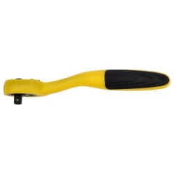 Grzechotka wygięta VOREL 53575 CrV 1/4’’ 155mm powlekana PP 72zęby żółta