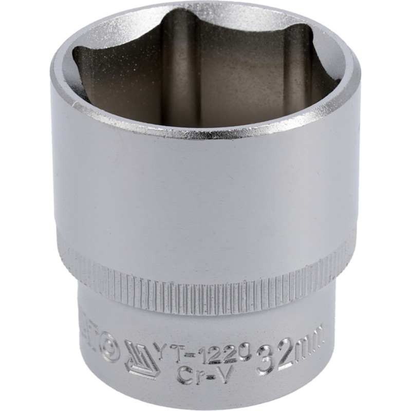 Nasadka 6 kątna YATO YT-1220 1/2'' 32mm GRD chromowana,satynowa,polerowana
