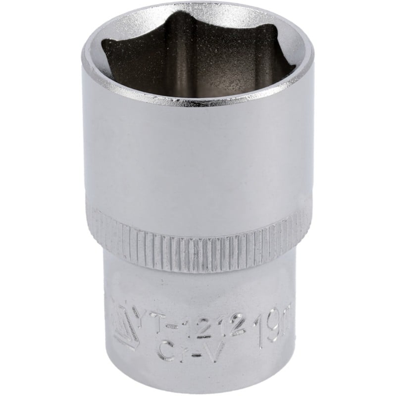 Nasadka 6 kątna YATO YT-1212 1/2'' 19mm GRD chromowana,satynowa,polerowana