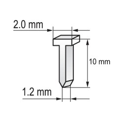 Gwoździe do zszywaczy 10x2,0mm YATO YT-7032 1,2mm 1000 szt. do YT-7000-3