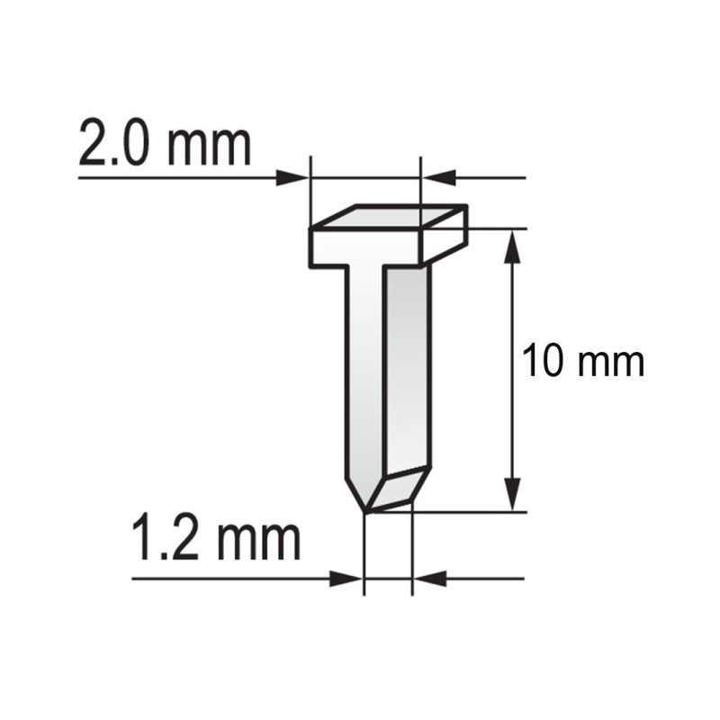 Gwoździe do zszywaczy 10x2,0mm YATO YT-7032 1,2mm 1000 szt. do YT-7000-3