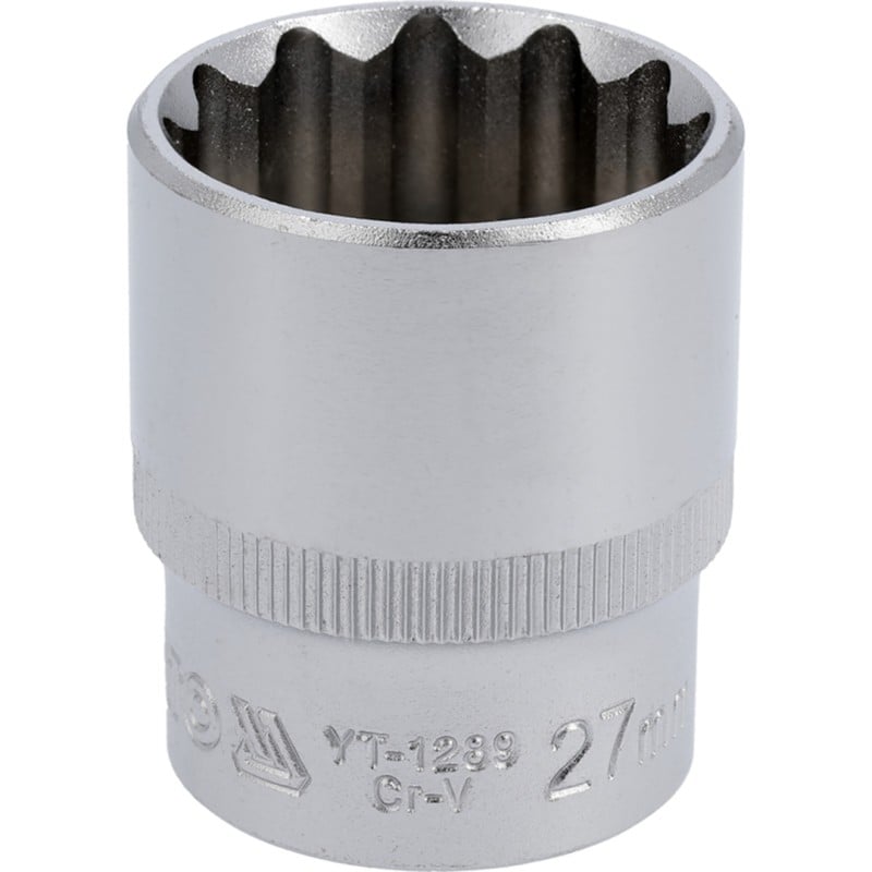 Nasadka 12 kątna YATO YT-1289 1/2'' GRD 27mm chromowana,satynowa,polerowana