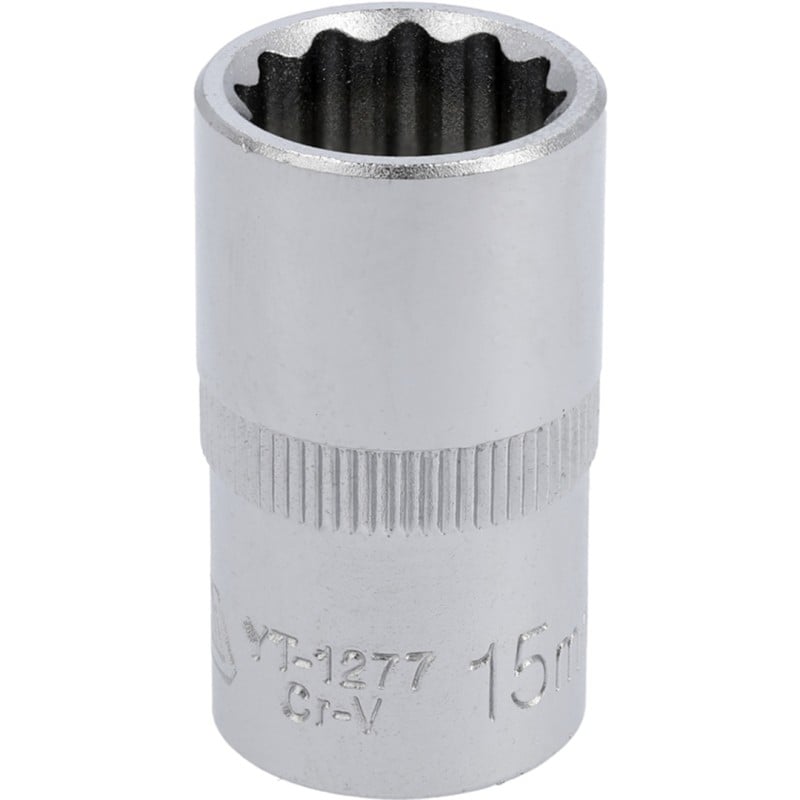 Nasadka 12 kątna YATO YT-1277 1/2'' GRD 15mm chromowana,satynowa,polerowana 1sztuka