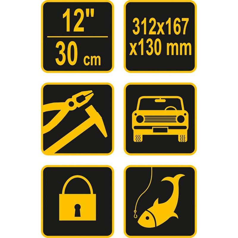 Skrzynka narzędziowa plastikowa 12'' VOREL 78801 GRD PVC