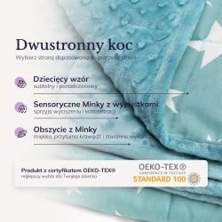 Koc sensoryczny, kołdra obciążeniowa dla dzieci 150×100 cm, 3,2 kg OEKO-TEX