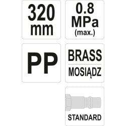 Pistolet do przedmuchiwania YATO YT-23732 GRF 320mm 0.8MPa