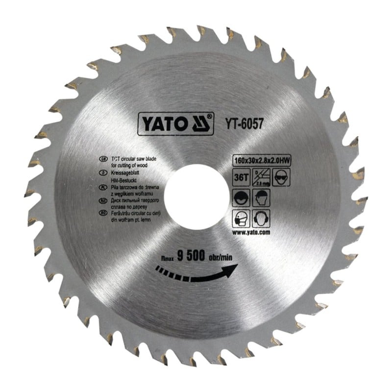 Piła tarczowa do drewna YATO YT-6057 160x30x2mm 36T z widią