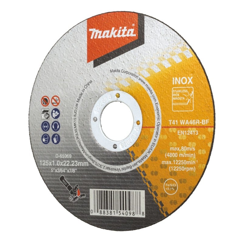 Tarcza do cięcia metalu Makita D-65969-50 125x22,23x1mm INOX T41WA46R-BF 50szt.