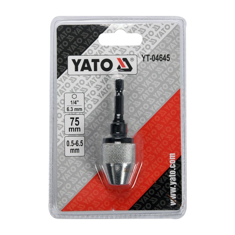 Uchwyt wiertarski bezkluczykowy YATO YT-04645 HEX 1/4’’ 0.5-6.5mm 75mm