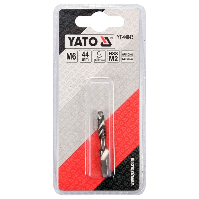 Wiertło-gwintownik YATO YT-44843 HSSM2 M6 HEX 1/4’’ 44mm