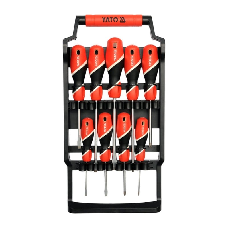 Zestaw wkrętaków YATO YT-25968 S2 58HRC płaskie PH 9szt.