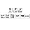 Zestaw narzędziowy YATO YT-38781 AS-DRIVE 1/4’’ 1/2’’ 77elem. walizka