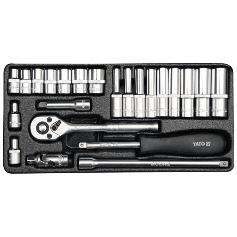 Zestaw narzędziowy YATO YT-14421 AS-DRIVE CrV 1/4’’ 23elem. walizka
