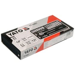 Zestaw narzędziowy YATO YT-14421 AS-DRIVE CrV 1/4’’ 23elem. walizka