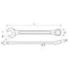 Klucz płasko-oczkowy Yato YT-0342 13mm CrV 180mm DIN3113 AS-DRIVE